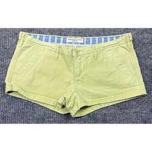 Vintage Abercrombie & Fitch Shorts 6 Chino Micro Mini Lime Low Rise Y2k Preppy